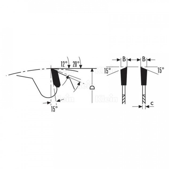 Guide lame inférieur complet scie à ruban - GL789 - Ø 50 mm